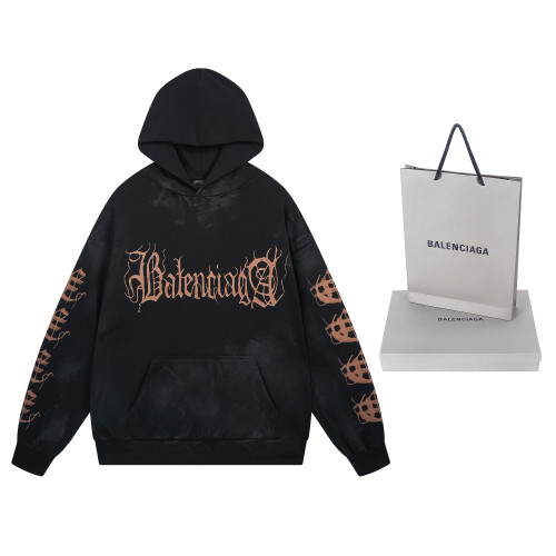 High Quality Balenciaga 420g Cotton Loose Hoodie WTBC-106