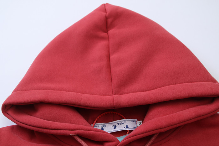 High Quality Off-white Cotton Add Fleece Hoodie WTOW-033