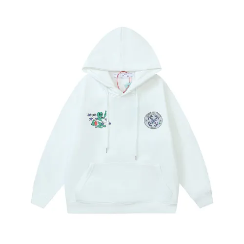 High Quality Off-white Cotton Add Fleece Hoodie WTOW-035