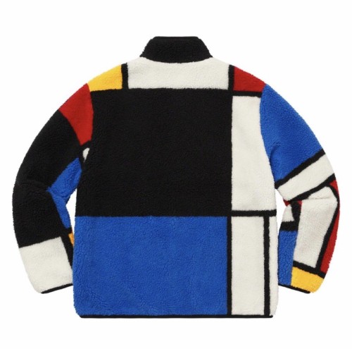 High Quality Supreme 20FW Reversible Colorblocked Fleece Jacket WTSP-019