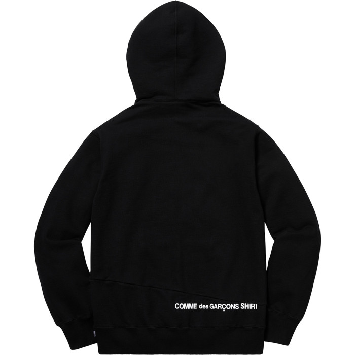 High Quality Supreme CDG Split Box Logo Sweatshirt Add Fleece Hoodie WTSP-026