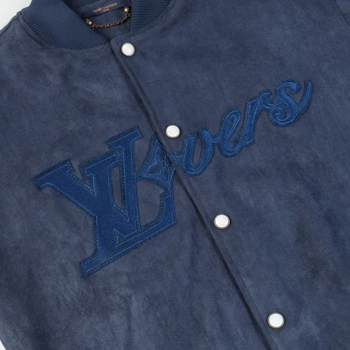 High Quality Louis Vuitton Deer Velvet Leather Baseball Jacket WTLV-072