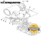 Muffler YM129240-13530 for Komatsu Excavator PC35MR-2 PC35MR-3 Engine 3D84E