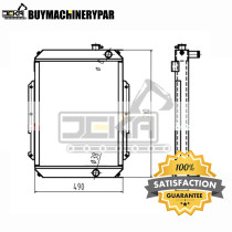 Water Tank Radiator Core ASS'Y 11M8-40012 for Hyundai Excavator R60-7