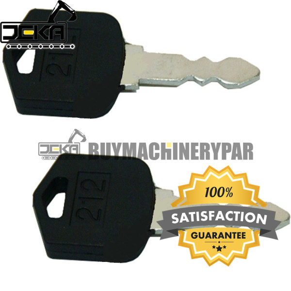 2PCS D554212 212 Ignition Key Made to fit Various Doosan & Daewoo Forklift Models