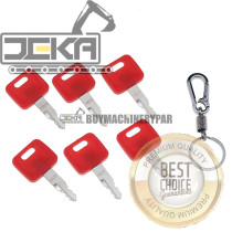 Ignition Keys with Key Chain #H800 Compatible with John Deere Excavator Case Dozer Fiat Hitachi New Holland AT194969 AT147803 4286465