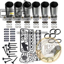 Compatible with NT855T Overhaul Rebuild Kit with Piston Rings Bearing Valves Head Gasket Set for Excavator Engine