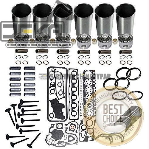Compatible with QSL8.9 Rebuild Kit with Cylinder Gasket Kit Piston Rings for Excavator Engines