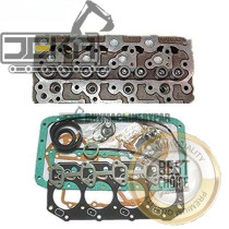 Complete Cylinder Head + Full Gasket Set For Kubota Engine For Bobcat 733 743 1600 3023 Loader