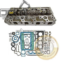 Compatible with Cylinder Head with Valves + Full Gasket Kit for Kubota V1702 Bobcat L355