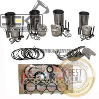 Rebuild Kit Piston Ring Liner Kit+Gasket Kit+ Bearing Set For Kubota D662 Engine