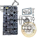 15521-03040 Diesel Cylinder Head with Valves&Full Gasket Kit for Kubota D1402