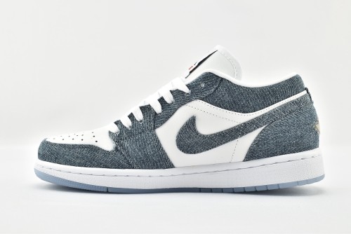 Jordan 1 Retro Low Canvas White Denim (W)