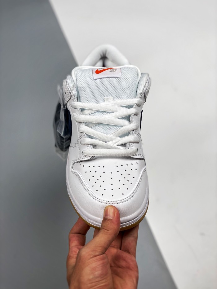 Nike Dunk SB Low Orange Label White Navy