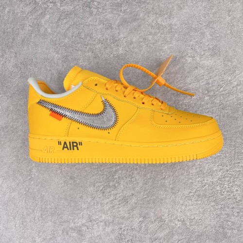 Nike Air Force 1 Low OFF-WHITE University Gold Metallic Silver