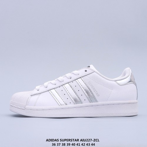 adidas Superstar White Silver Metallic