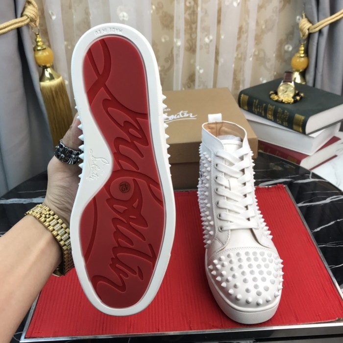 Christian Louboutin Spikes High White