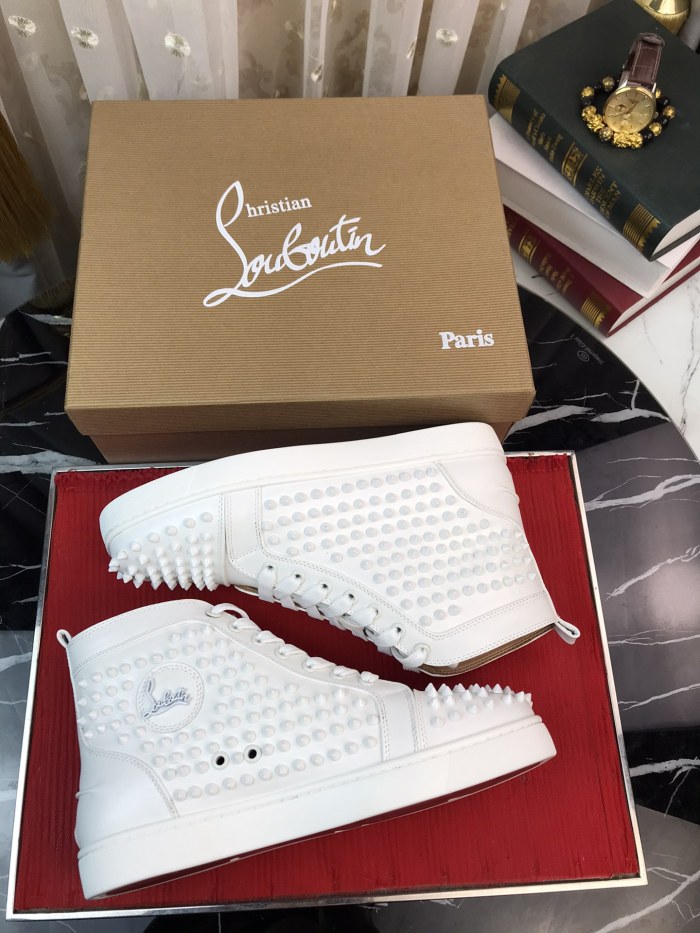 Christian Louboutin Spikes High White