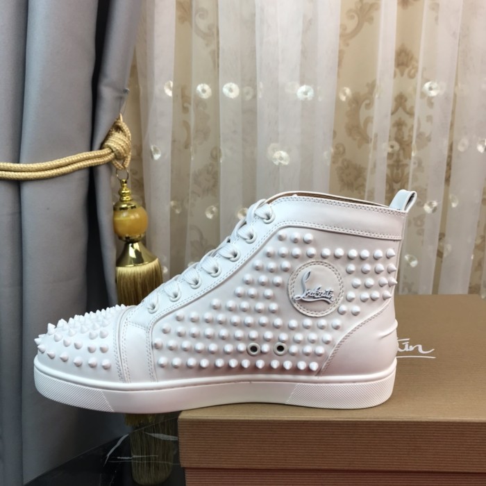 Christian Louboutin Spikes High White