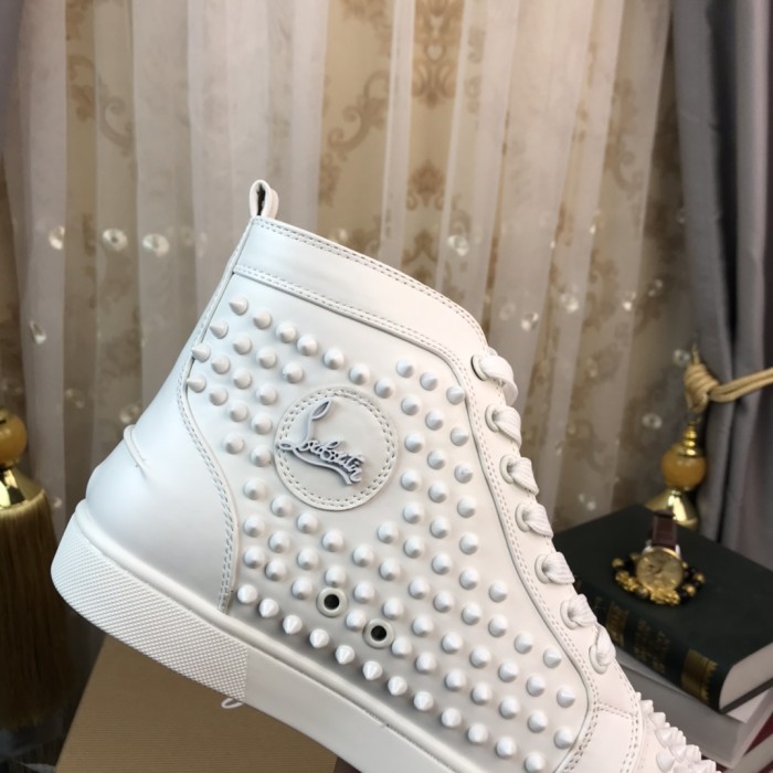 Christian Louboutin Spikes High White