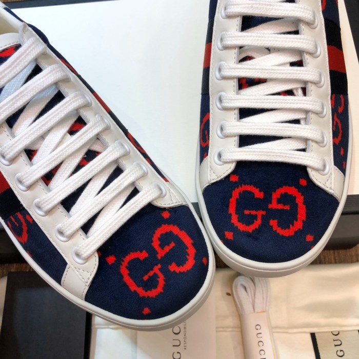 Gucci Ace GG Terry Cloth Blue Red