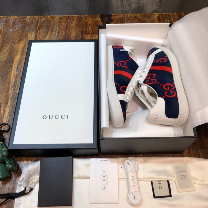 Gucci Ace GG Terry Cloth Blue Red