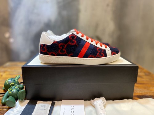 Gucci Ace GG Terry Cloth Blue Red