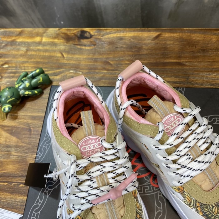 Versace Chain Reaction White Pink Yellow Barocco (W)