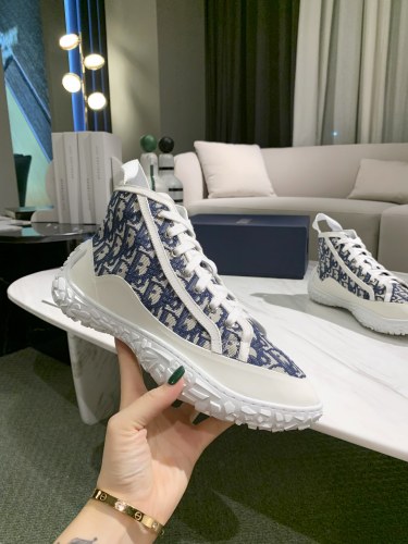 Dior B28 High-Top Oblique Jacquard and Rubber Sneaker 3 