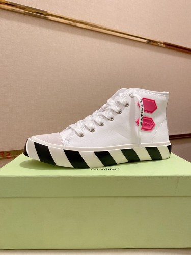 OFF-WHITE Vulcanized Hi Top White Fuchsia