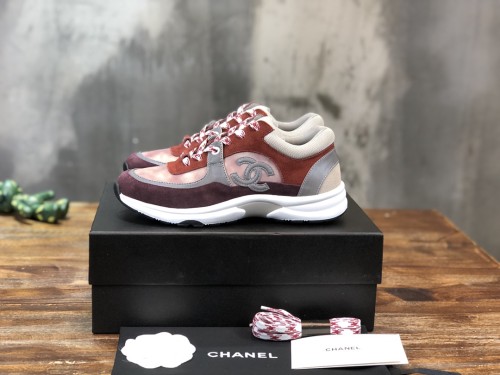 Chanel Fabric & Suede Calfskin Low Top Sneaker 43