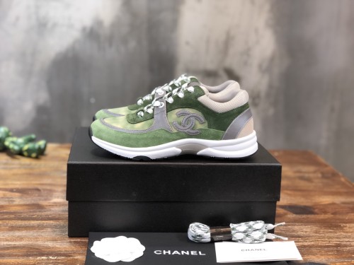 Chanel Fabric & Suede Calfskin Low Top Sneaker 45