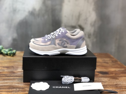 Chanel Fabric & Suede Calfskin Low Top Sneaker 46