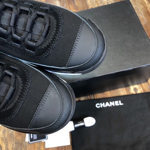 Chanel Fabric & Suede Calfskin Low Top Sneaker 19