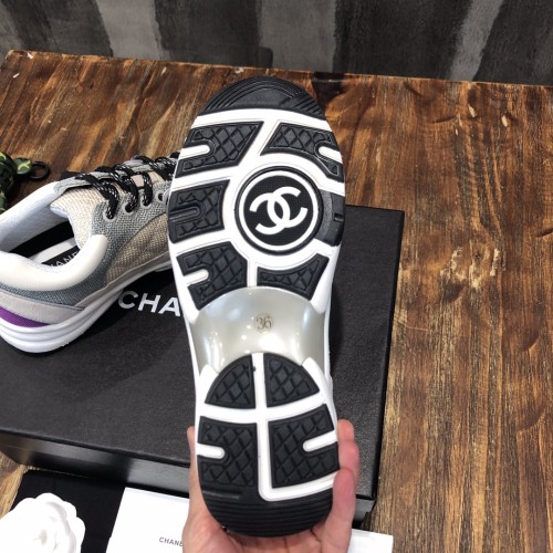 Chanel Fabric & Suede Calfskin Low Top Sneaker 3