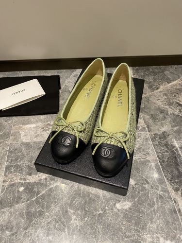 Chanel Ballerinas Fabric & Grosgrain 37