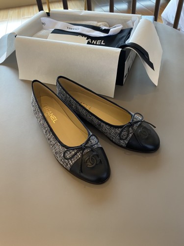 Chanel Ballerinas Fabric & Grosgrain 18