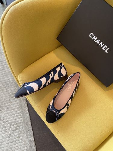 Chanel Ballerinas Fabric & Grosgrain 40