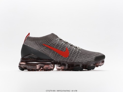 Nike Air VaporMax Flyknit 3 Grey Track Red