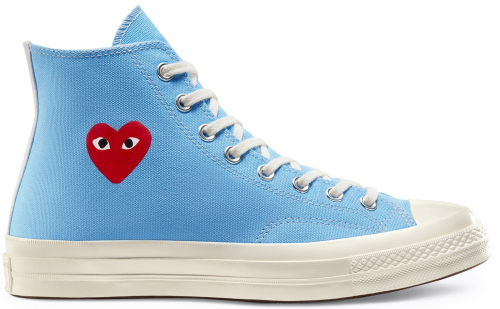 Converse Chuck Taylor All-Star 70s Hi Comme des Garcons Play Bright Blue