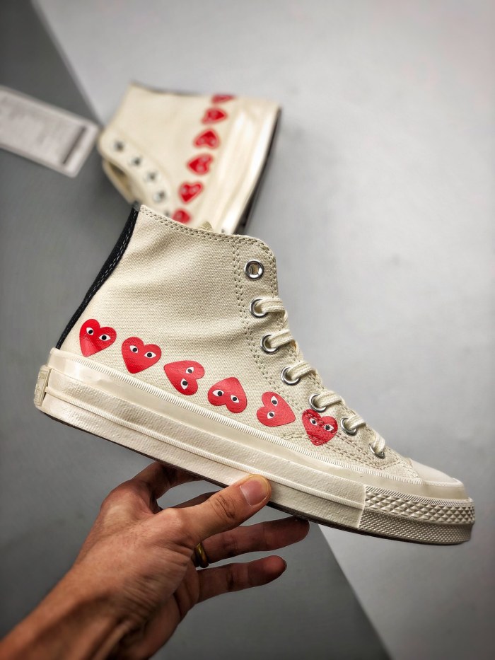 Converse Chuck Taylor All-Star 70s Hi Comme des Garcons Play Multi-Heart White