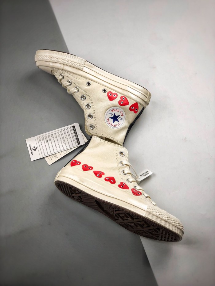 Converse Chuck Taylor All-Star 70s Hi Comme des Garcons Play Multi-Heart White