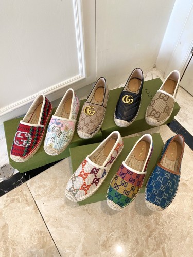 Gucci Leather espadrille with Double G WOMEN 2