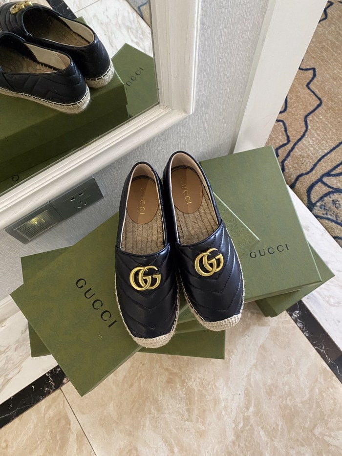 Gucci Leather espadrille with Double G WOMEN 2