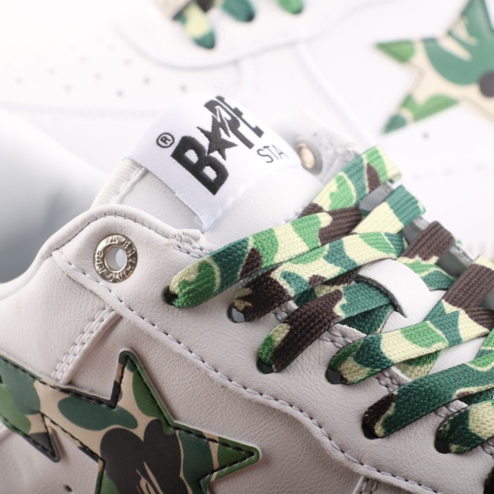 A Bathing Ape Bape Sta Low White ABC Camo Green