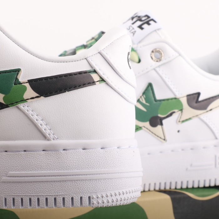 A Bathing Ape Bape Sta Low White ABC Camo Green