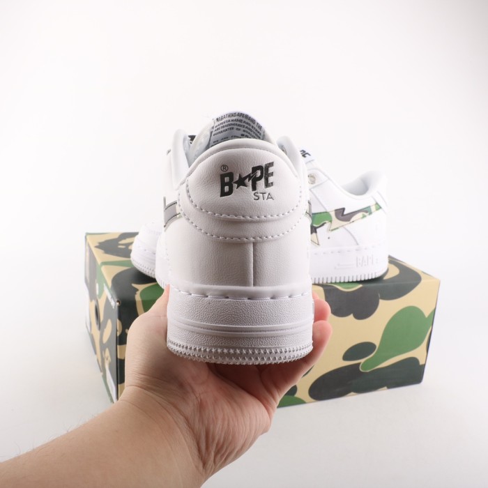 A Bathing Ape Bape Sta Low White ABC Camo Green