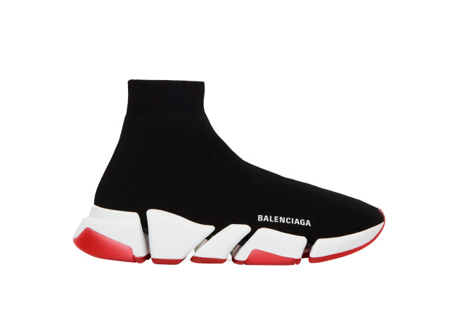 Balenciaga Speed 2.0 Bicolor Transparent Red Sole (W)