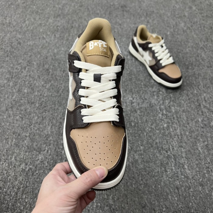 A Bathing Ape Bape SK8 Sta Brown Ivory