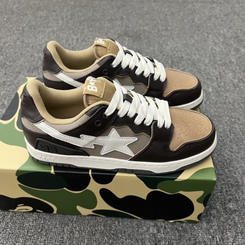 A Bathing Ape Bape SK8 Sta Brown Ivory